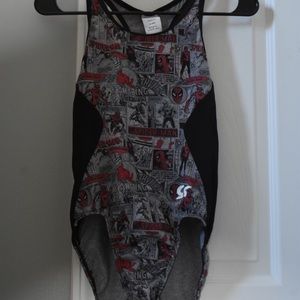 gk x marvel spider-man comic leotard